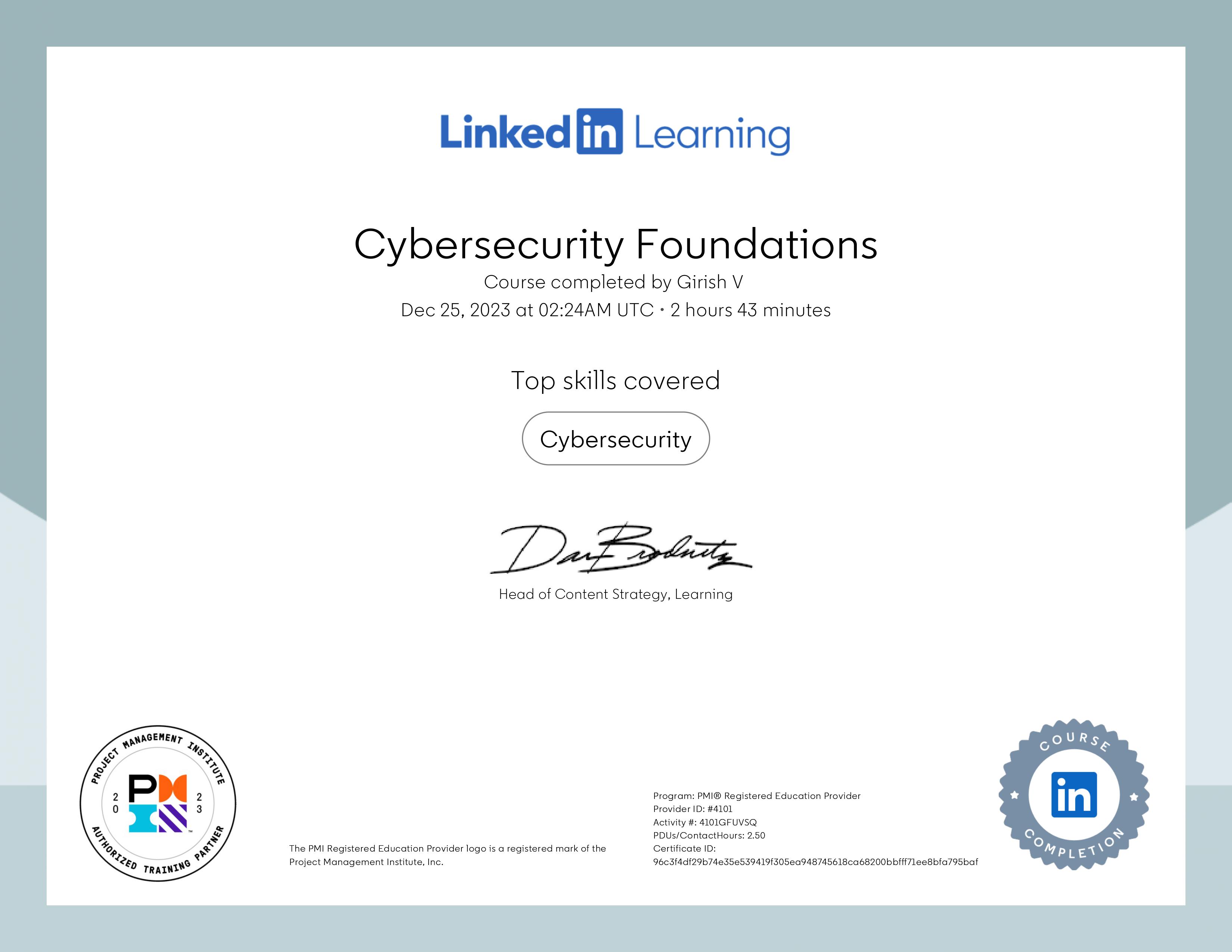 LinkedIn Learning Certificate