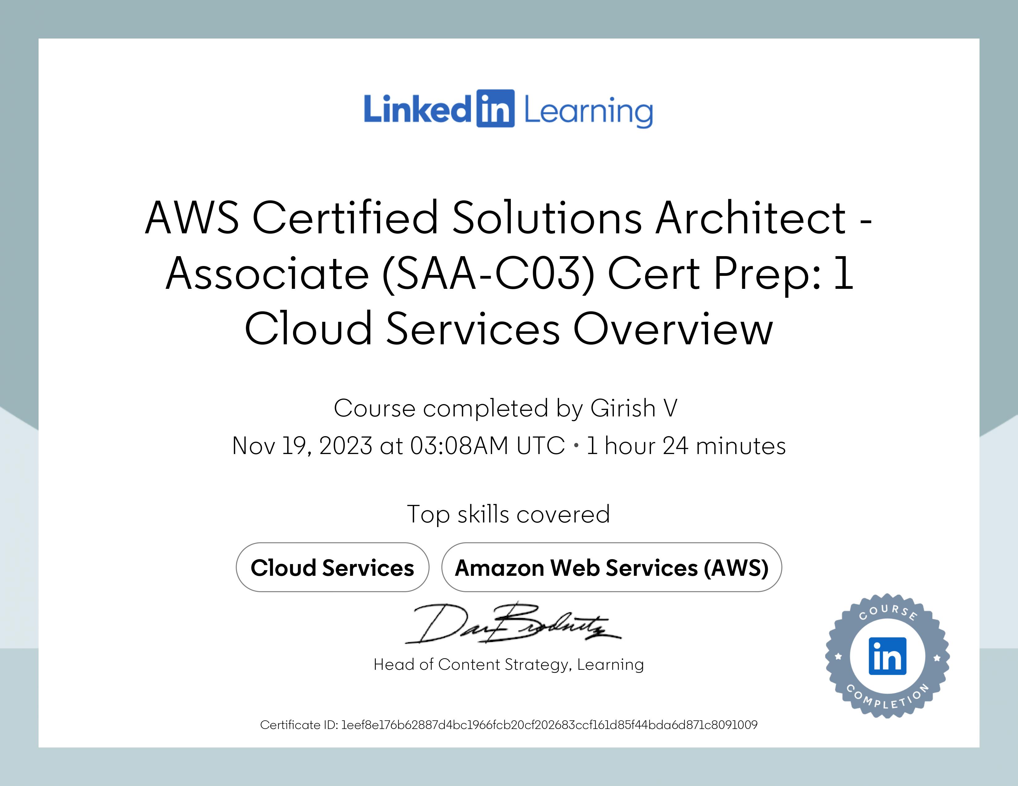 LinkedIn Learning Certificate