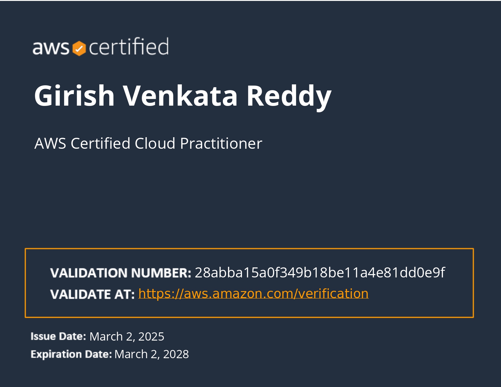 AWS Certified Cloud Practitioner