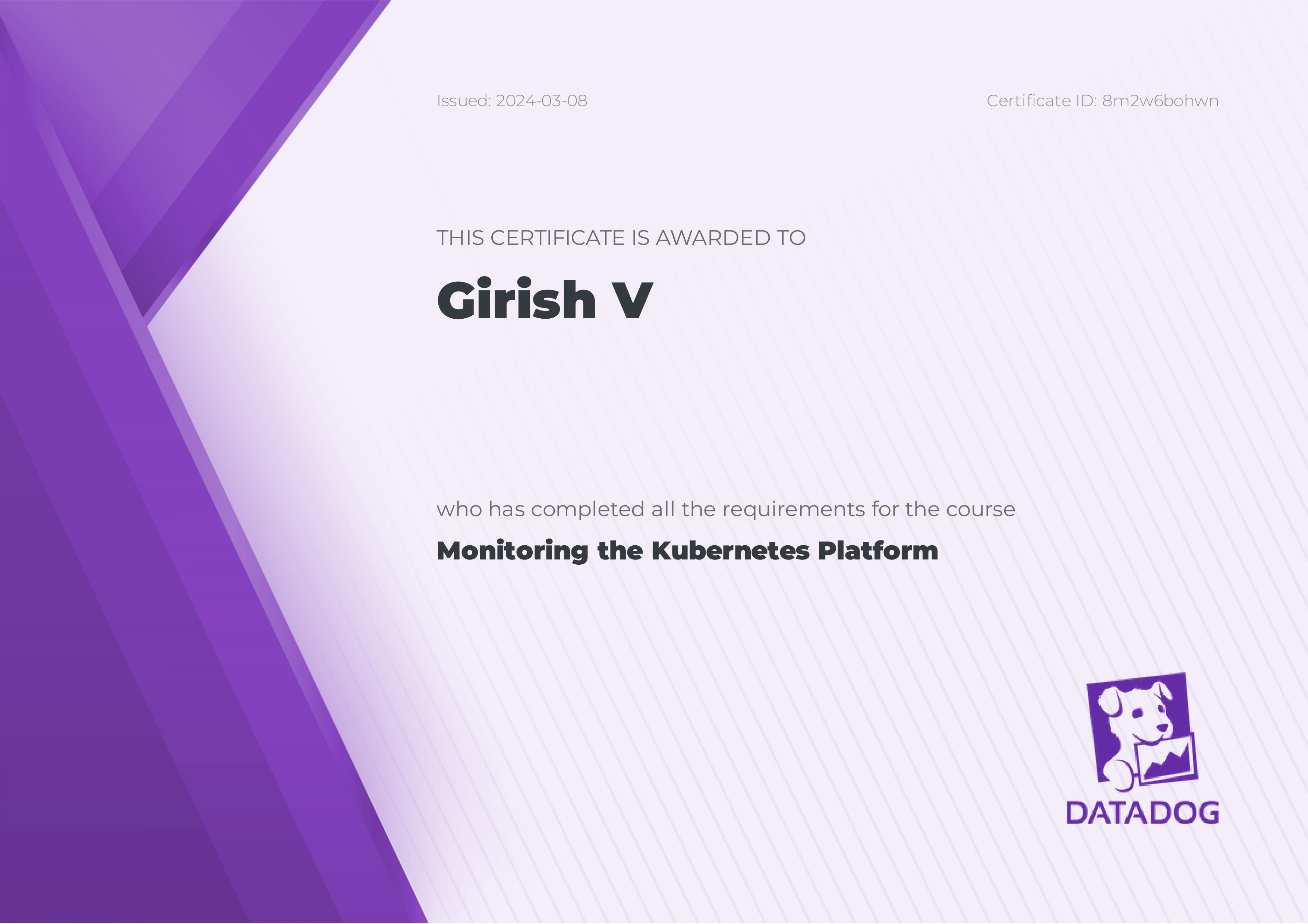 Monitoring Kubernetes with Datadog